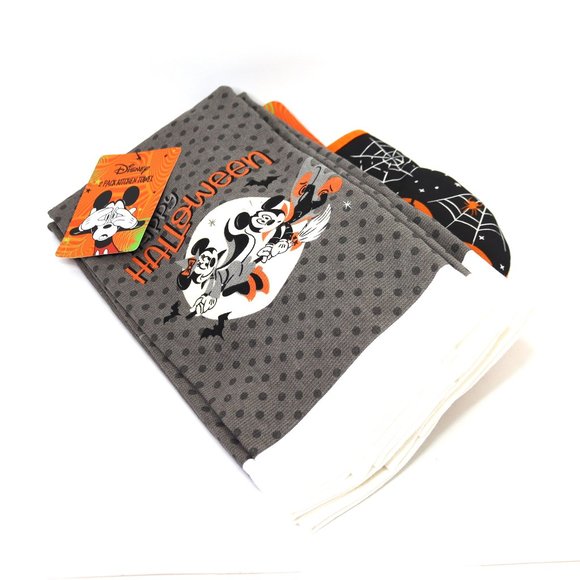 Disney Mickey Mouse Halloween Kitchen Towels Mitts New - Picture 5 of 7